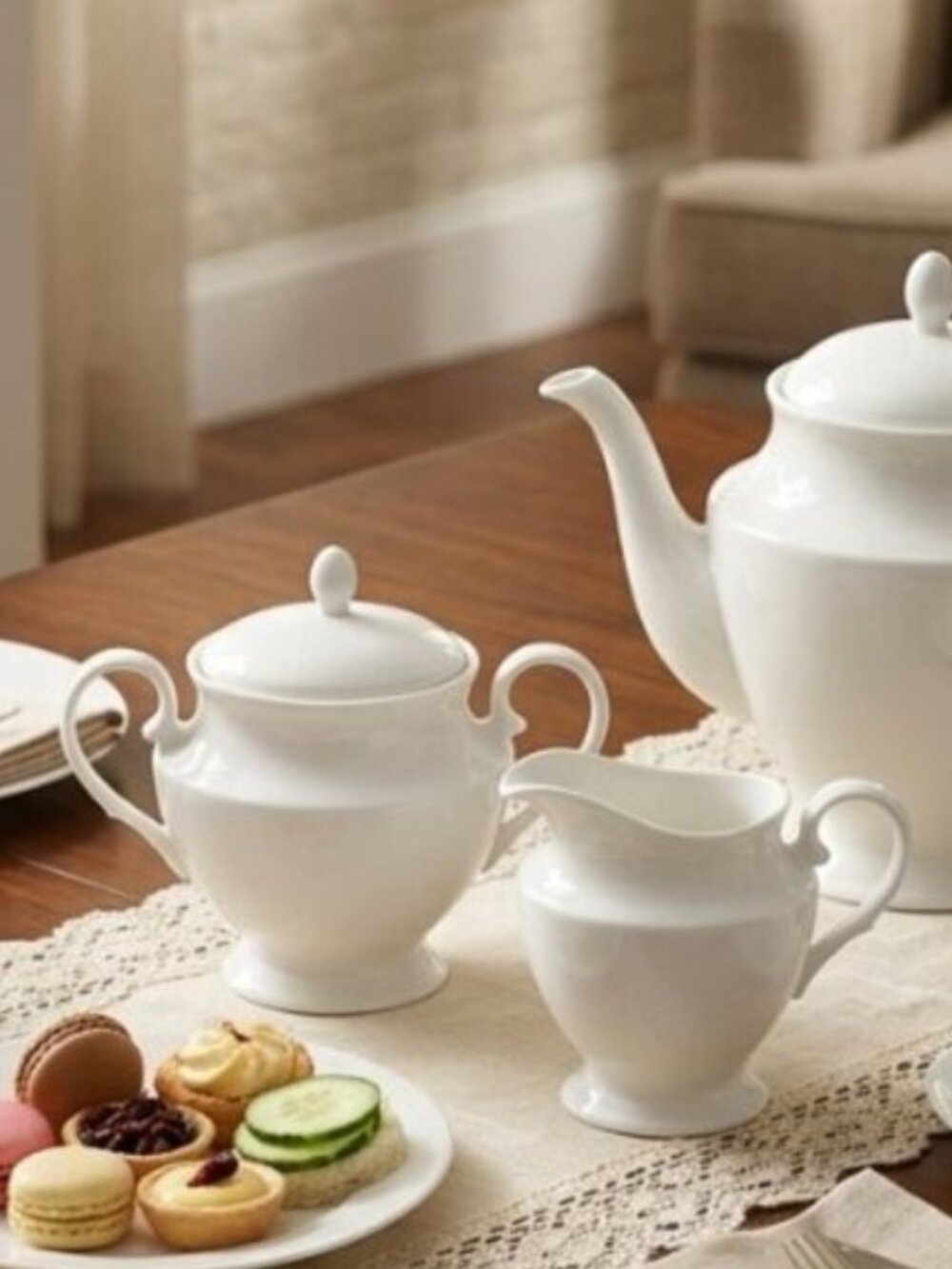 Bone China Sugar Bowl & Creamer Set